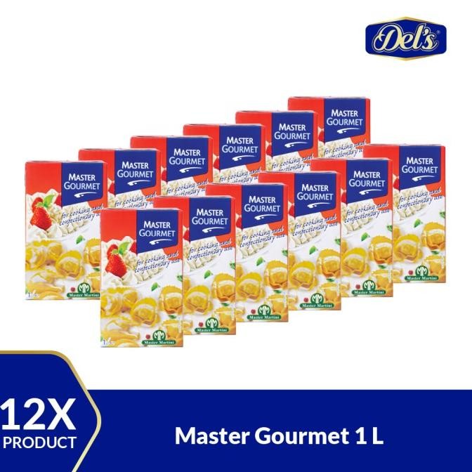 

[FREE ONGKIR] Bundling Hemat - Master Martini Cooking Cream / Krim Masak Serbaguna UHT - Master Gourmet - 1Lt [1 Karton / 12 Lt]