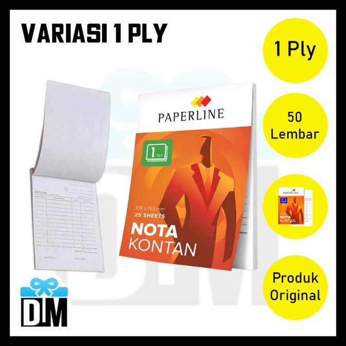 

monggo] Buku Nota Kontan 1 Lapis Kwitansi Paperline 1 Rangkap Kertas Catatan Bon Bill Struk Penjualan Pembelian Barang Warung Toko