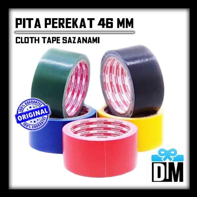 

favorit] Cloth Tape 48mm Warna Warni Lakban Kain Jilid Serat Berwarna Sazanami