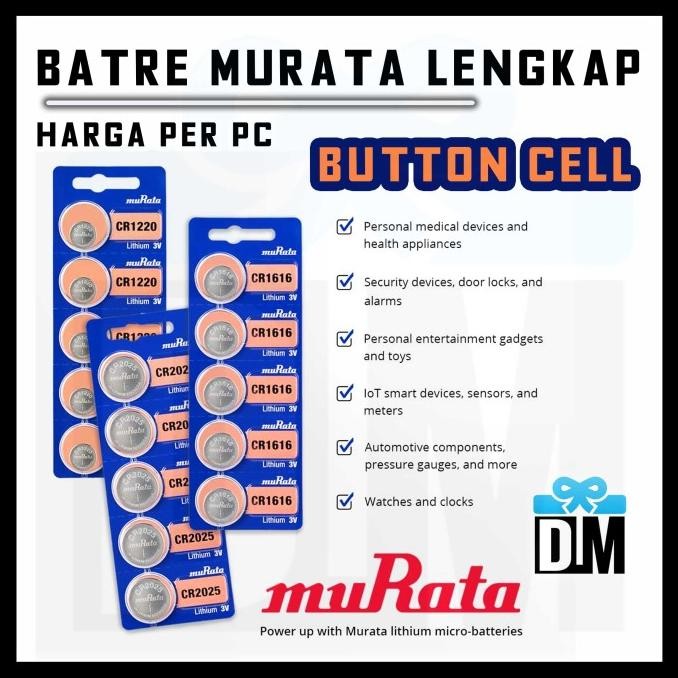 ] Batre Baterai Kancing Motherboard Jam Tangan Remot Mobil Kalkulator