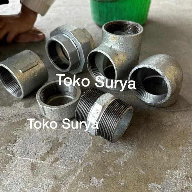 Buruan serbu] SAMBUNGAN BESI 1/2 INCH KENI 1/2" TEE 1/2" SOK 1/2" WATERMOR 1/2" DOUBLE NEPEL BESI 1/