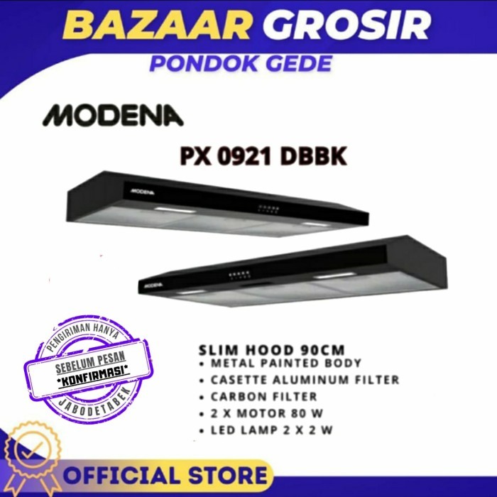 COOKER HOOD MODENA PX-0921 DBBK / PX0921DBBK