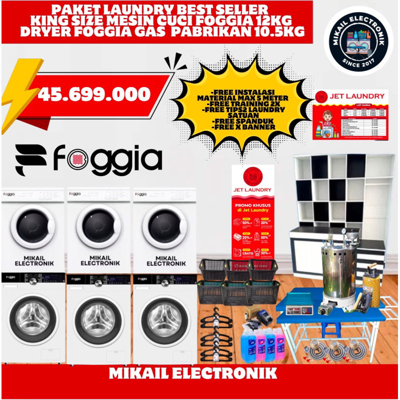 Paket usaha Laundry mesin foggia set Best Seller lengkap