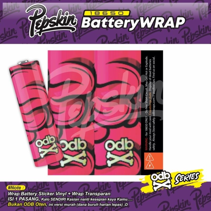 

Terlaris Stiker Wrap Batrei 18650 Odebe V8 Garskin Custom Case Laminasi Tebal COD