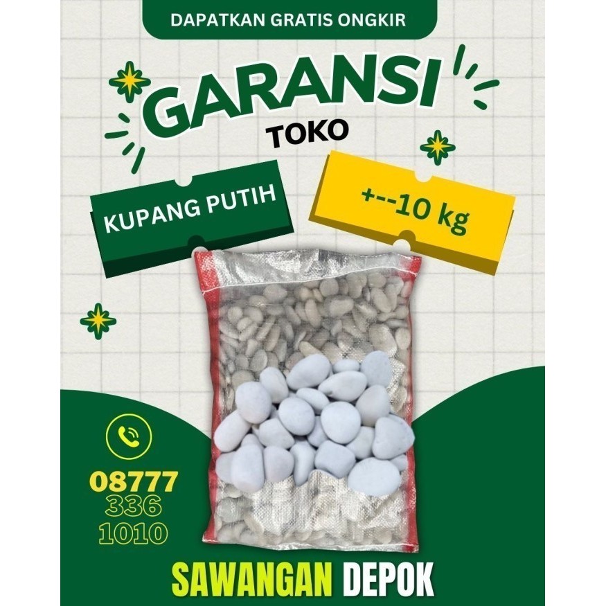 DISKON Batu 10 Kg PUTIH KUPANG Taman Koral Coral 1 Karung Aqua Akuarium Besar