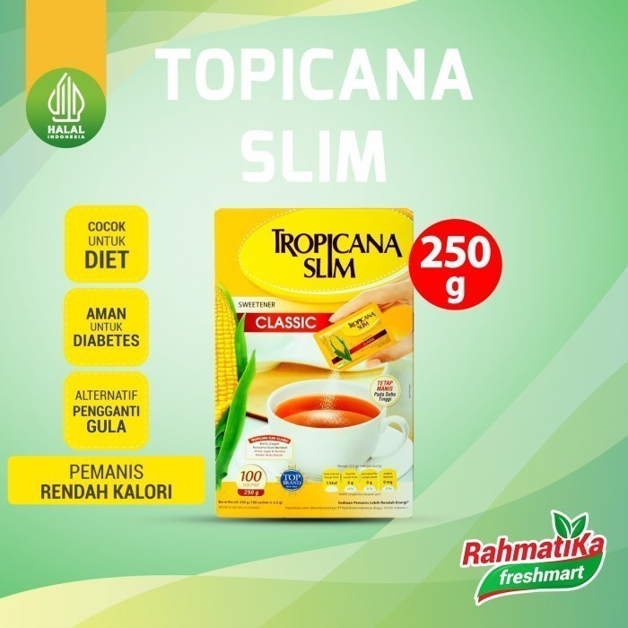 

Tropicana Slim Sweetener Classic / Pengganti Gula 100 sachet 250 gram