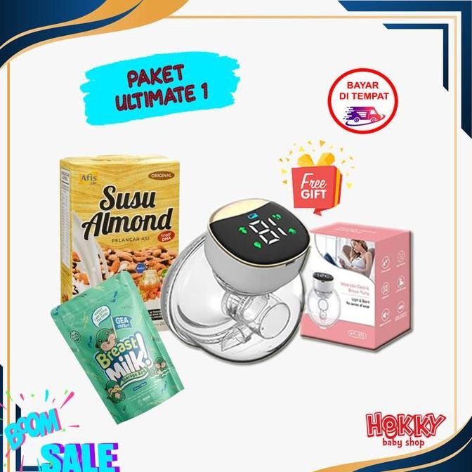 

[ Paket Ultimate 1 ] Paket Pompa Asi Elektrik Handsfree MY-373 + Afis Susu almond Pelancar Asi 200gr + Gea Kantong Asi 120ml Berkualitas
