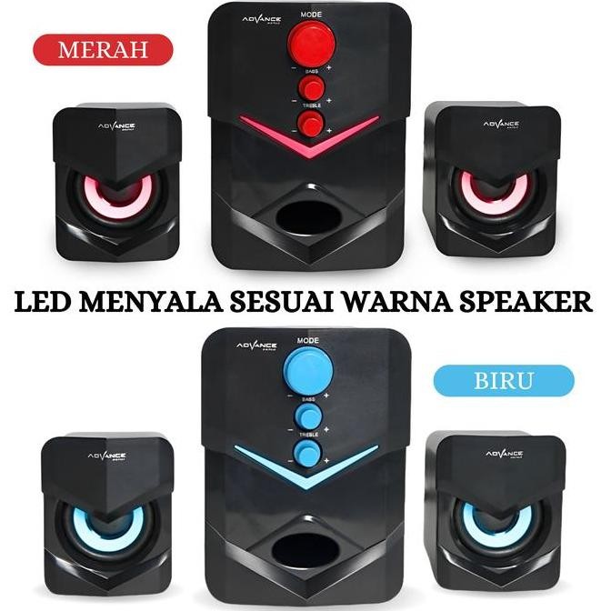 SALON AKTIF FULL BASS ADVANCE RGB CLS-201BT / SPEAKER TV FULL BASS / SPEAKER BLUETOOTH USB KOMPUTER 