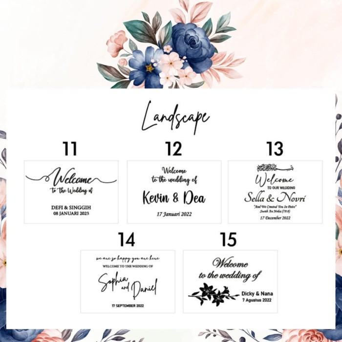 WELCOME SIGN WEDDING / WELCOME SIGN AKRILIK