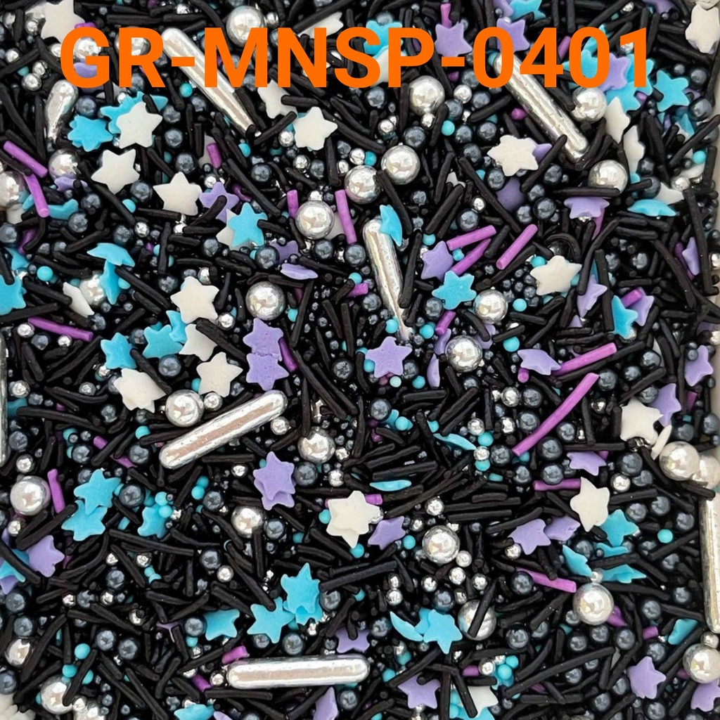 

GR-MNSP-0401 Sprinkles trimit springkel 10gr hitam bintang ungu chrome (SPRINKLES)