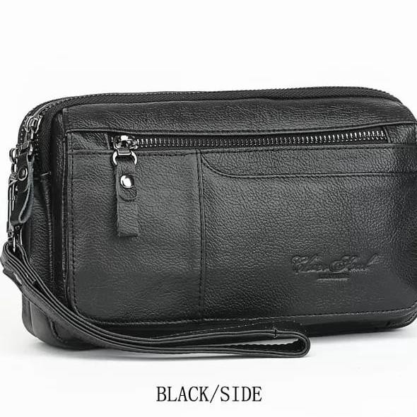 Handbag Kulit Asli Pria Tas Tangan Dompet Hp Tas Genggam