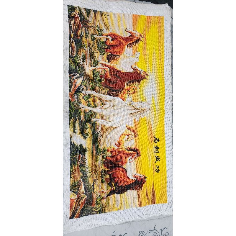 8 Ekor Kuda Cross Stitch Jadi .