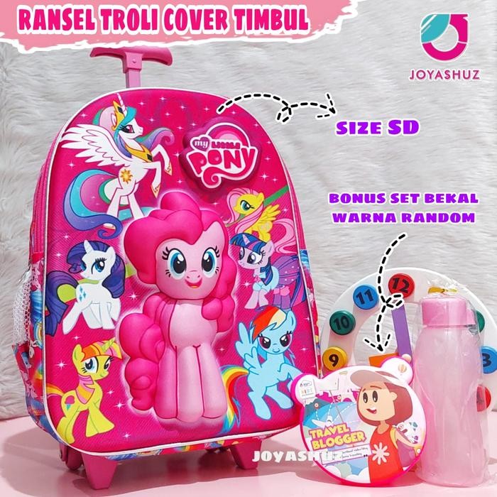 Tas Troli Anak Perempuan Sd Tk Karakter Pony 3 Dimensi Motif Ransel