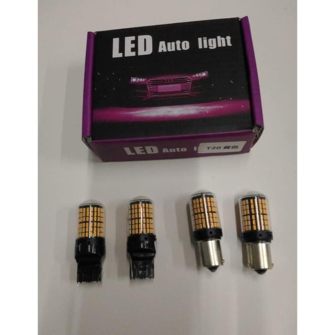 Promo LAMPU SEIN MOBIL LED BAYONET/ BOHLAMP SEIN KAKI 1 ORANGE LED BAYONET