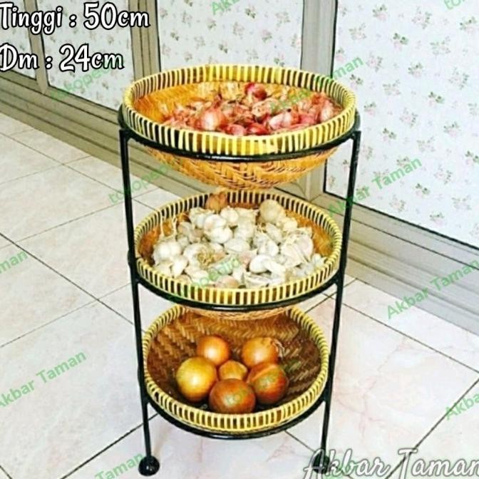 

RAK BAWANG 3 SUSUN / RAK BUMBU DAPUR ORIGINAL