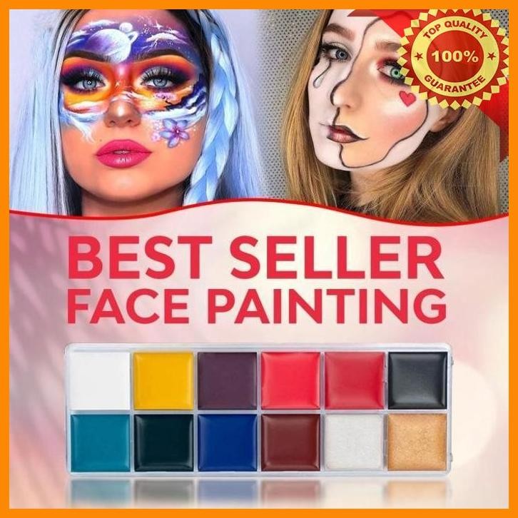 

[GSM] !! Face painting Cat Wajah 12 Warna Dengan 2 Brush Kuas