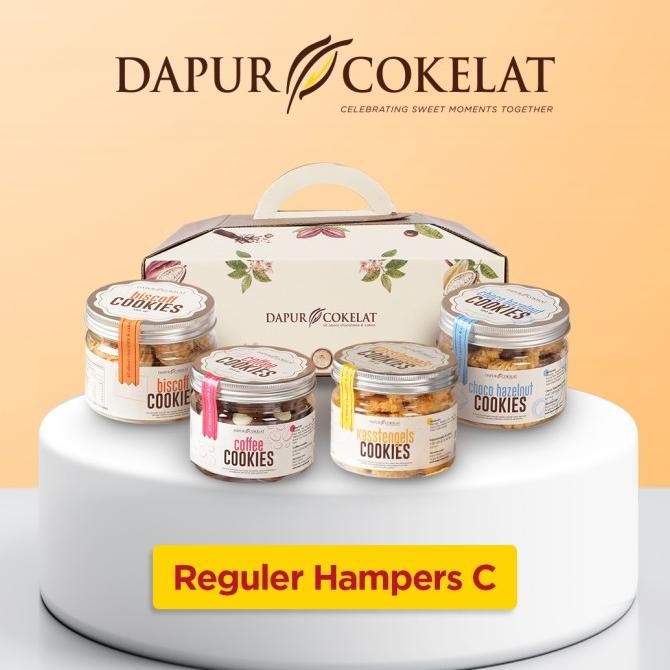 

DAPUR COKELAT - Reguler Hampers C (Choco Hazelnut, Biscoff, Coffee & Kaasstengels cookies Small)