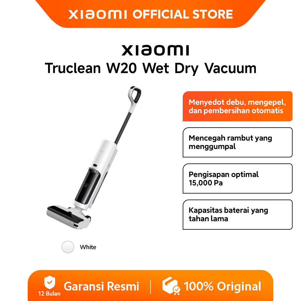 Xiaomi Truclean W20 Wet Dry Vacuum |Penyedot debu 3in1 | Kecepatan 500 rpm | menghilangkan kotoran |