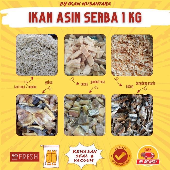 

UKURAN 1kg IKAN CUMI ASIN KERING Food Ebi Rebon Sotong Udang