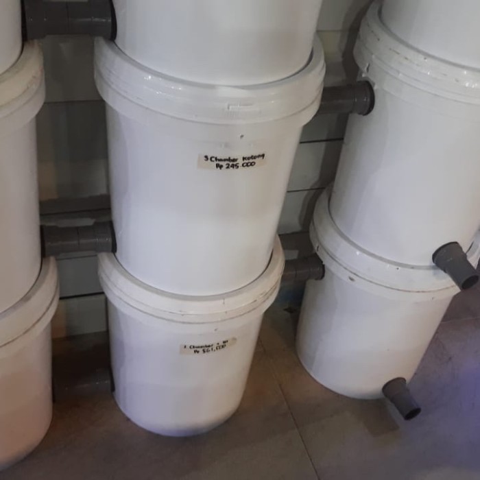 filter kolam koi ember 3 chamber