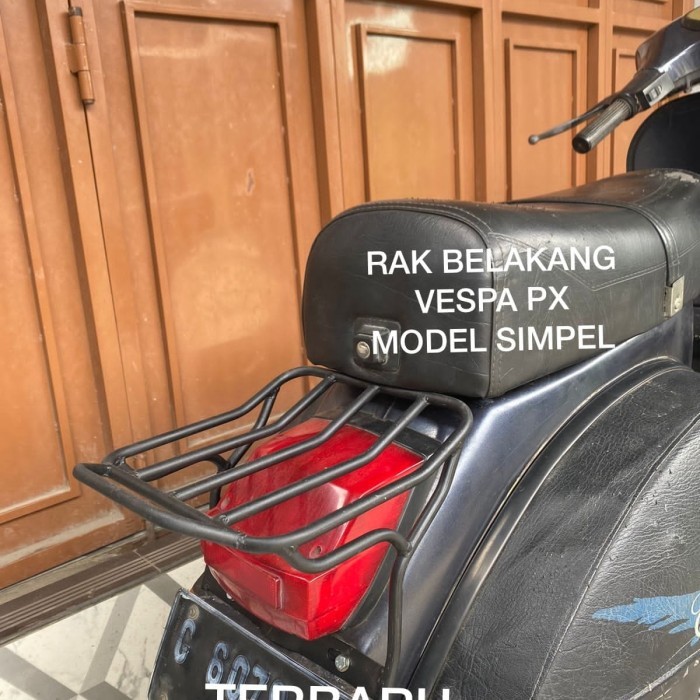Backrack Rak Belakang Vespa Super Sprint Px Dsb Simpel Minimalis Crome Ready