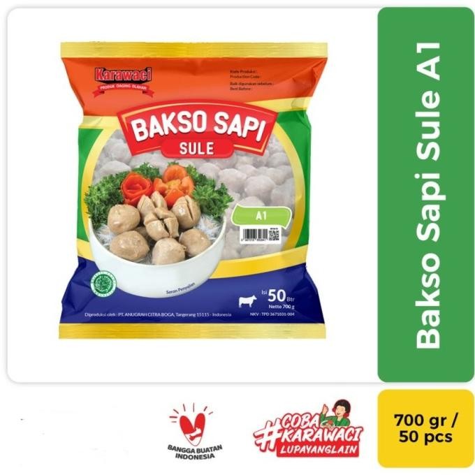 

New Bakso Sapi Sule A1 700Gr Isi 50Pcs Baso Karawaci