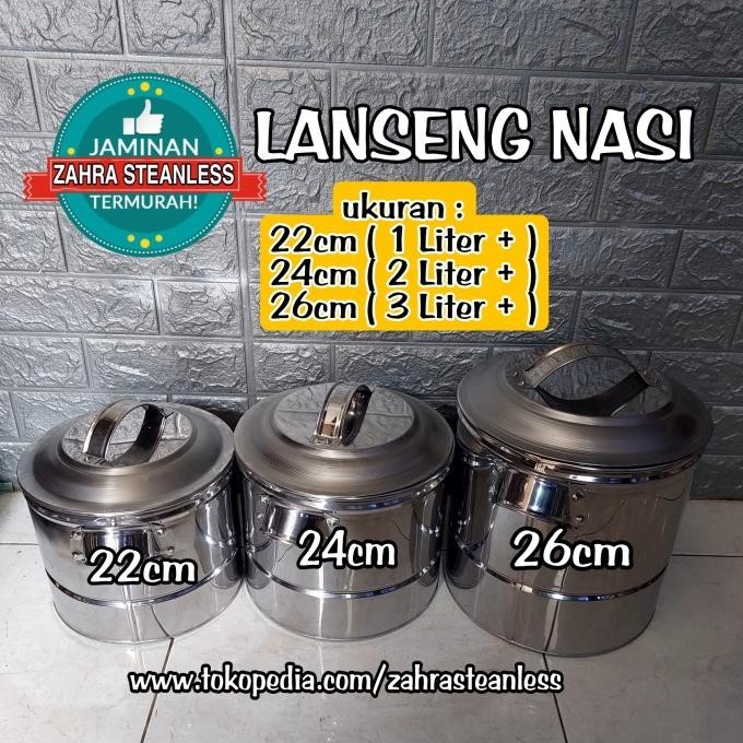 

New Dandang Nasi Stainless / Langseng / Kukusan / Tong Bakso / Steamer