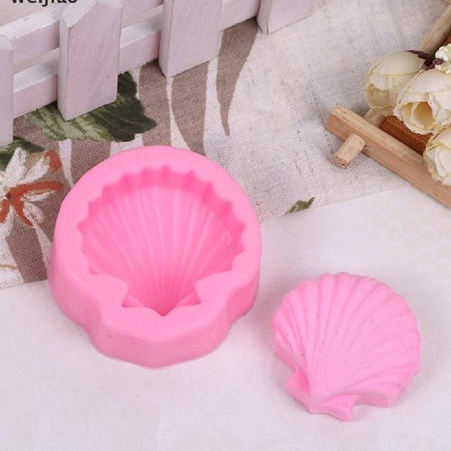 CETAKAN KUE BENTUK KERANG LAUT BESAR 3D BAHAN SILIKON