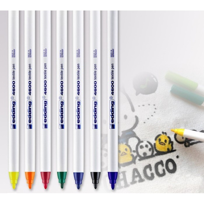 

Edding 4600 Textile Marker Set Spidol kain baju sepatu tekstil Stained
