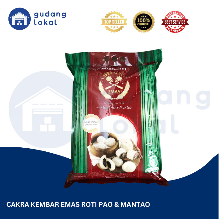 

Tepung Terigu Cakra Kembar Emas Roti Pao & Mantao