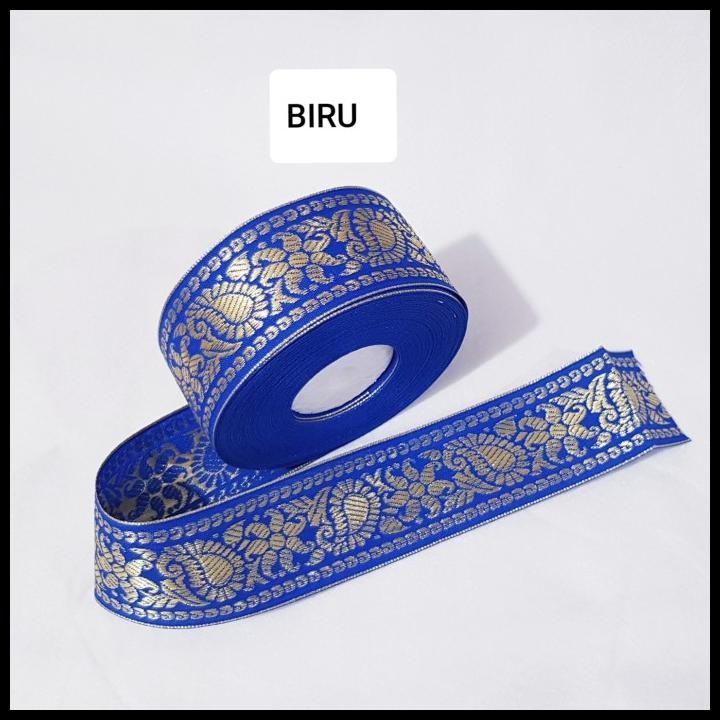 

Terlaris Pita Renda Motif Batik Gold Lebar 5Cm Isi 20Yard Good Quality