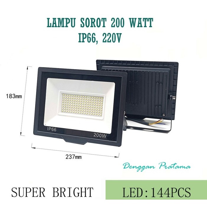 Lampu Sorot Tembak 200 Watt / Lampu Tembak Outdoor 200W