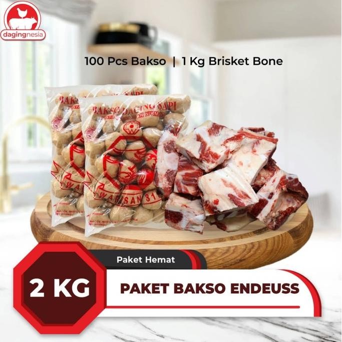 

New Paket Bakso Endeus - 100 Pcs Bakso Dan 1 Kg Tulang Iga. Termurah