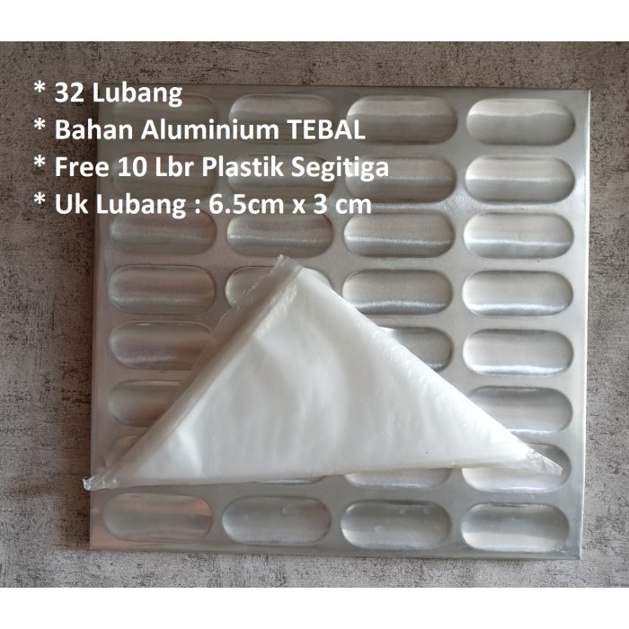

BEST SELLER LOYANG LIDAH KUCING TEBAL 32 LUBANG ANTI LENGKET CETAKAN KUE KERING