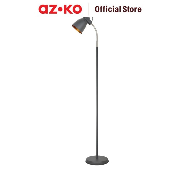 AZKO Eglare Retro Lampu Lantai - Hitam/Gold