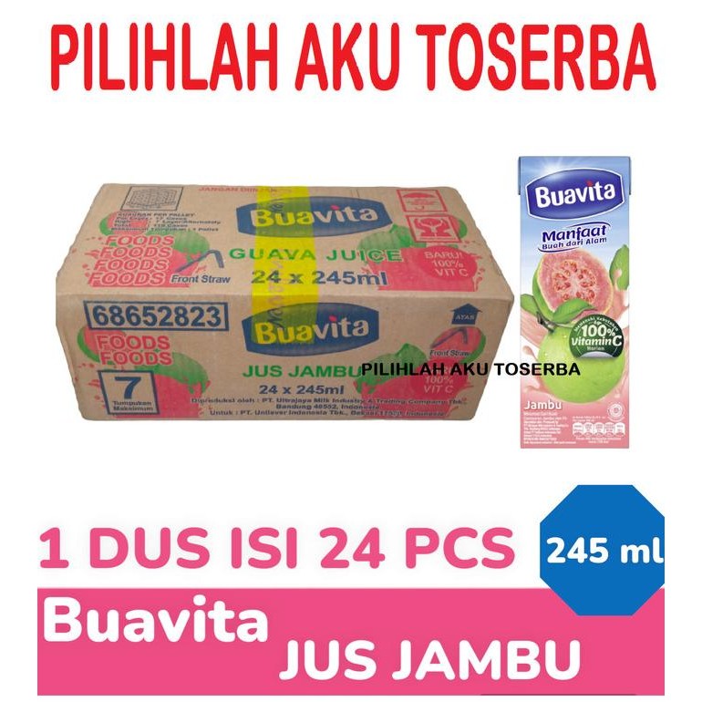 

BUAVITA GUAVA Jus Jambu 245 ml - ( HARGA 1 DUS ISI 24 )