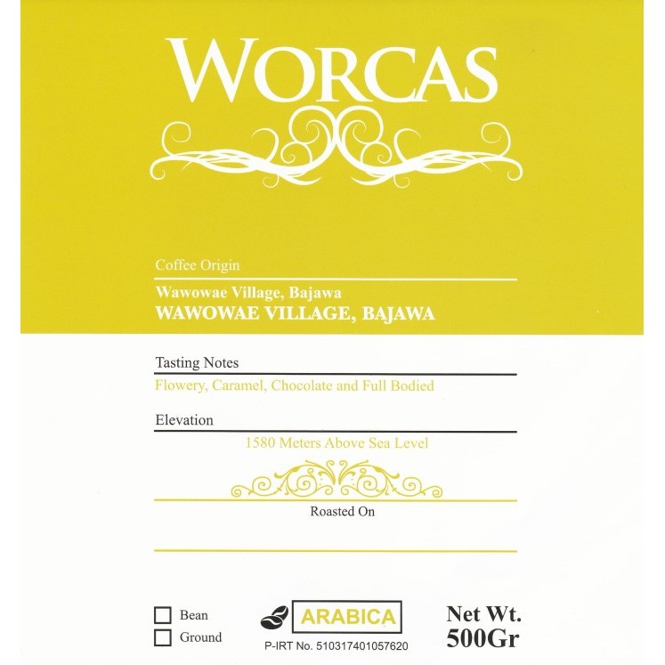 

Kopi Arabica Wawowae Bajawa 500 Gram (Biji/Bubuk) Worcas Coffee
