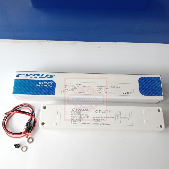 BATTERY EMERGENCY LAMPU LED 20 WATT NICAD CYRUS