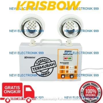 KRISBOW LAMPU DARURAT TWIN SPOT LED 10033394 EMERGENCY LAMP TWIN-SPOT