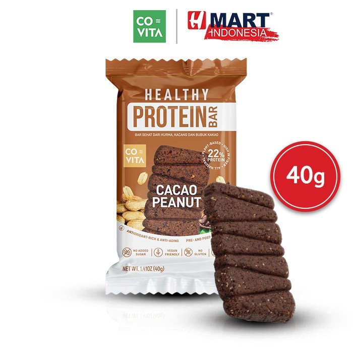 

Covita Healthy Protein Bar Cacao Peanut - Camilan Sehat 40G