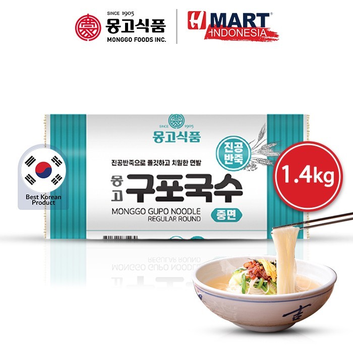 

Monggo Gupo Noodle Regular Round - Kupo Guksu - Mi Kering Gandum Korea 1.4Kg