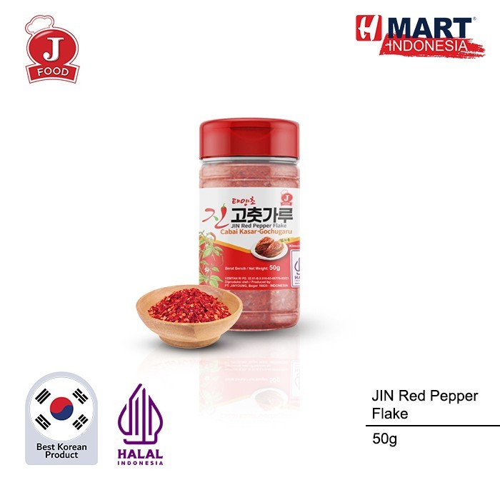 

Jin Red Pepper Flake - Cabai Kasar Korea - Gochugaru 50G