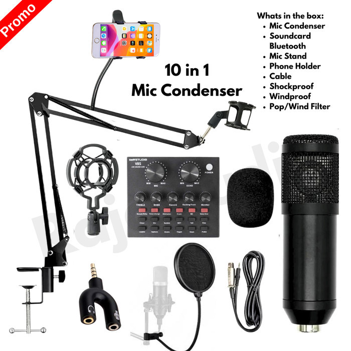 ORIGINAL Full Paket recording Microphone Condenser Live 7 in 1