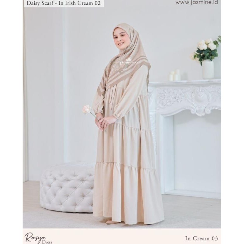 Jasmine - Rasya Dress Gamis - Cream New