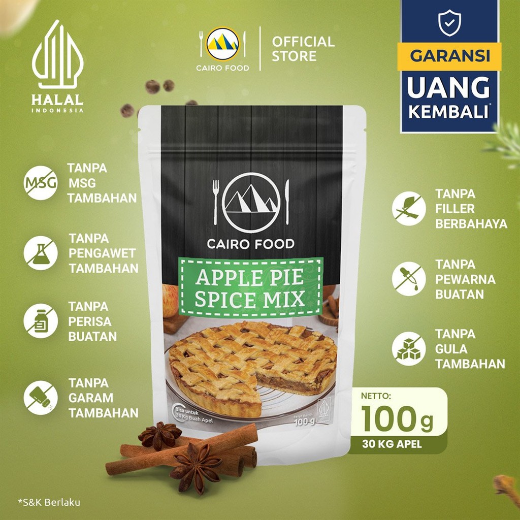 

Bumbu Apple Pie Spice Mix Sehat – 100% Rempah Murni | Cairo Food - 100 gram