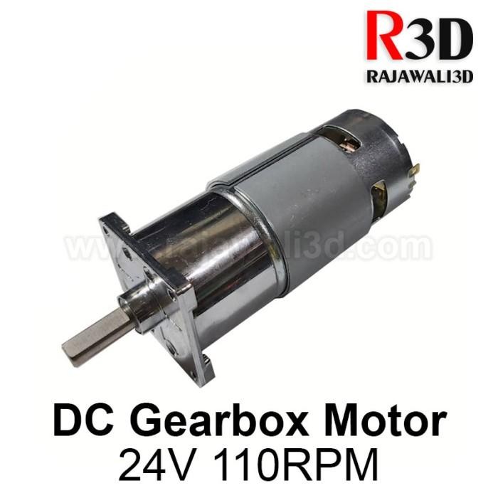 DC Motor Geared 775 Gearbox 24V 1.55A 110RPM High Power Torque Motor