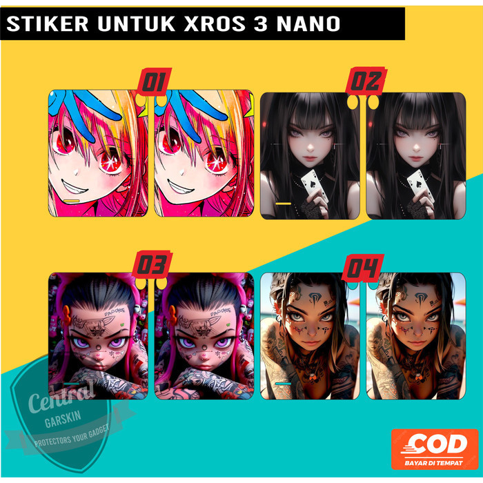 

Terlaris Xros 3 Nano Girl Stiker 01 Garskin Custom Case Laminasi Tebal COD