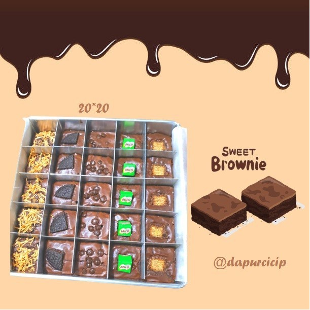 

New! Hampers Brownies Premium Birthday Huruf Logam Mulia Natal Lebaran - Fudge Brownies Idul Fitri