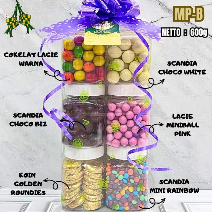 

New! Mini Parsel Hampers Coklat Lagie L'agie Isi 6 Toples 200ml Lebaran Idul Fitri Premium Free Hang Tag - MP - C Idul Fitri