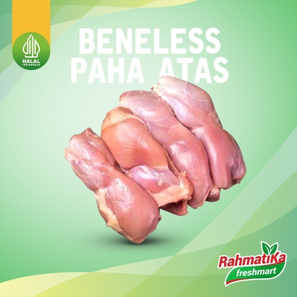 

Boneless Paha Atas Segar / Fillet Paha Atas Ayam Fresh 1 kg